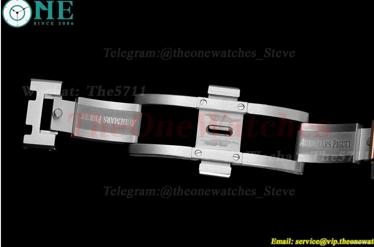 Qtz JJF SS White Royal Oak RG Swiss Ladies Diamond 33mm 0105